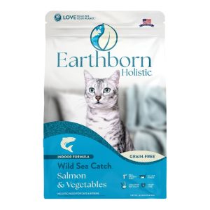 Earthborn Holistic Wild Sea Catch Grain-Free Dry Cat Food, Salmon, 4 lb