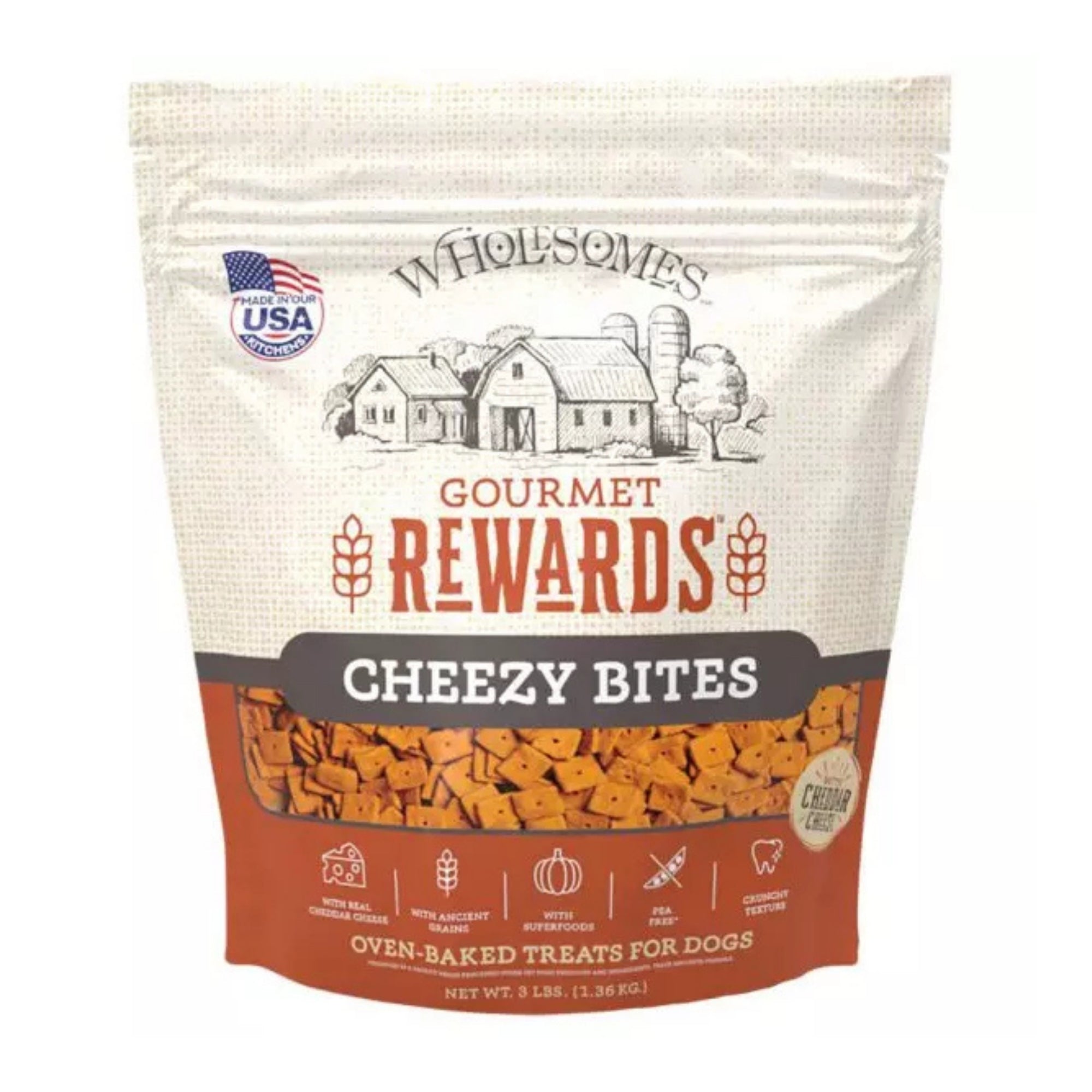 Wholesomes Rewards Gourmet Cheddar Cheese Biscuits Dog Treats