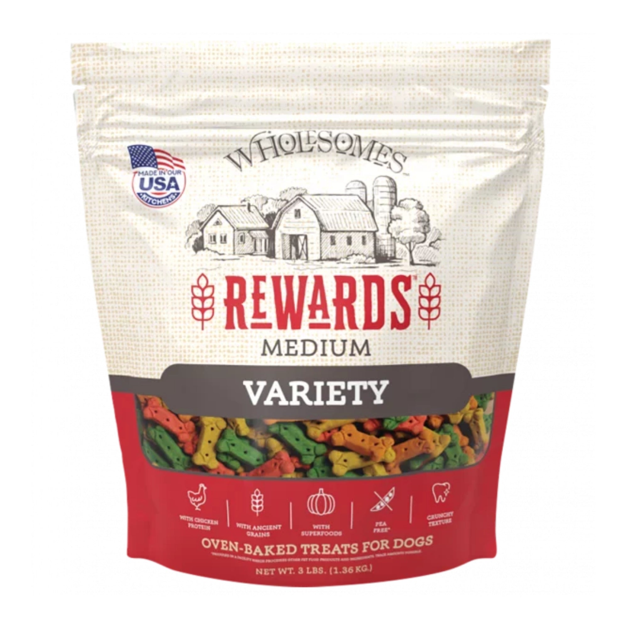 Wholesomes Rewards Classic Variety Chicken Biscuits Dog Treats
