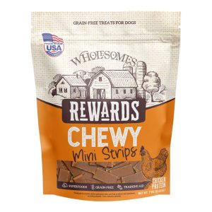 Wholesomes Rewards Chewy Chicken Mini Strips Dog Treats, 7 oz