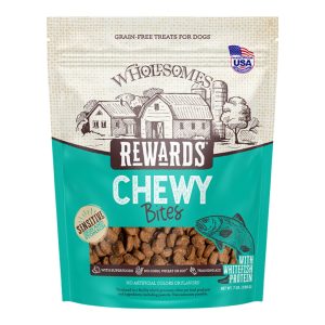 Wholesomes Rewards Chewy Whitefish Bites Dog Treats, 7 oz