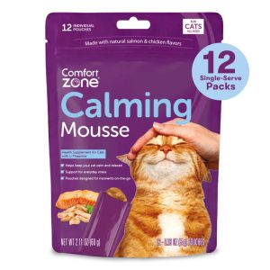 Comfort Zone Calming Mousse Cat Supplement Salmon and Chicken 12ct