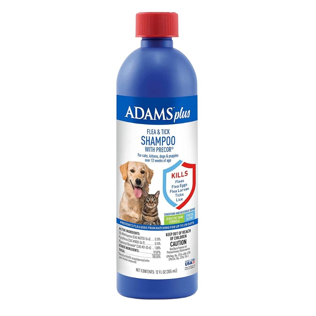 Adams Plus Flea & Tick Shampoo with Precor 12oz