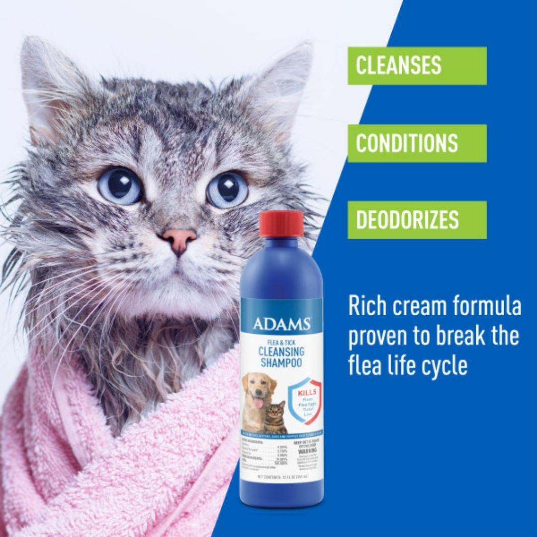 Adams Flea & Tick Cleansing Shampoo 12oz - Image 3
