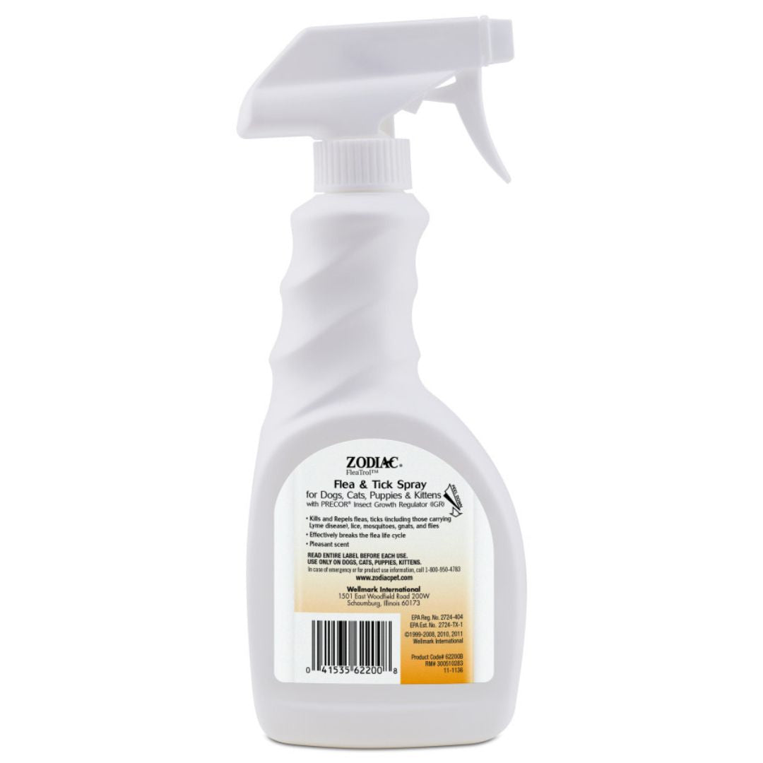Zodiac Flea & Tick Spray for Dogs Cats Puppies & Kittens 16oz - Image 2
