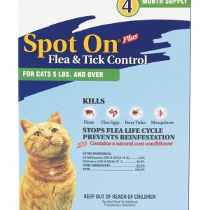 Zodiac Spot On Plus Flea & Tick Control for Cats Over 5lb 4pk