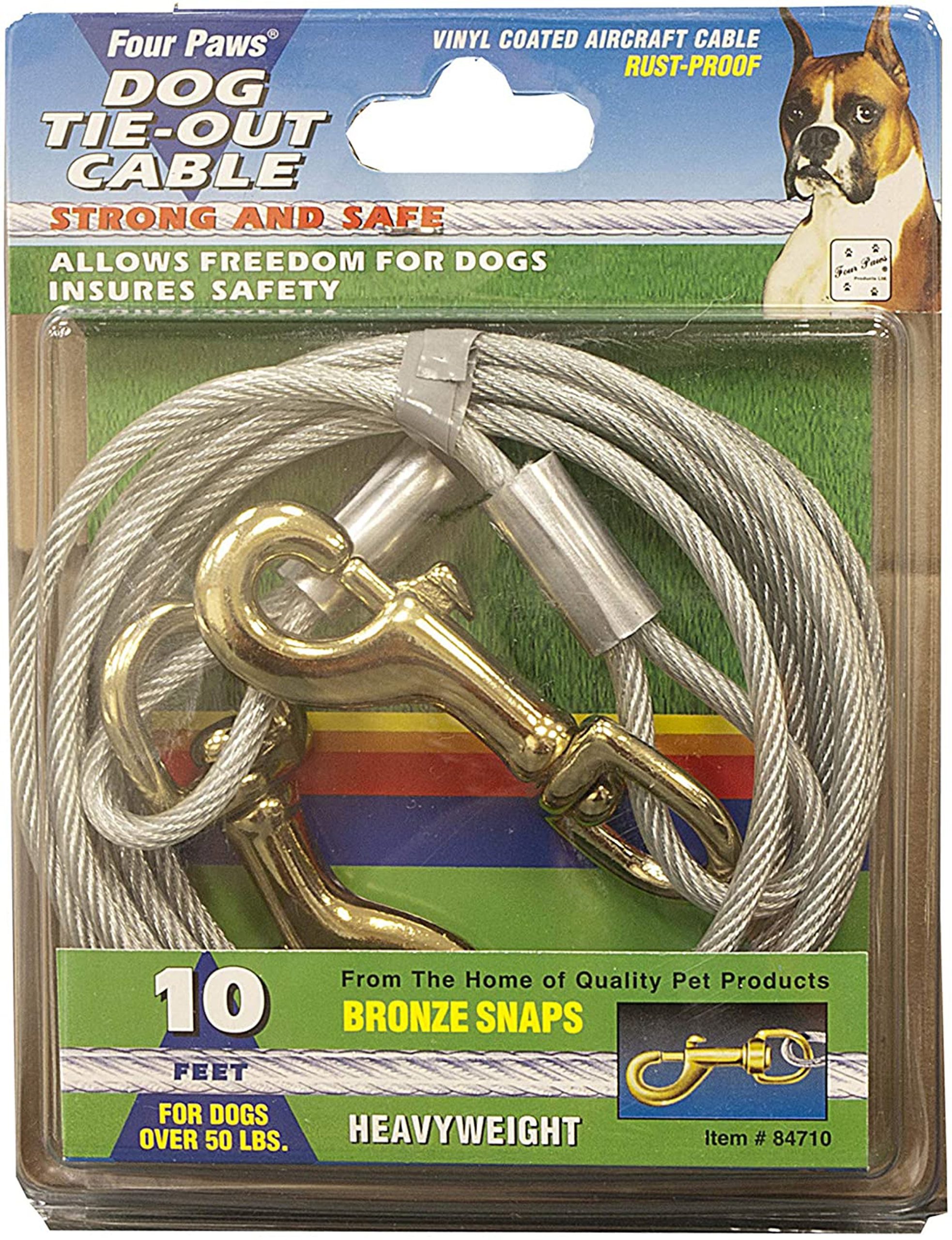 Four Paws Heavy Weight Tie Out Cable Silver