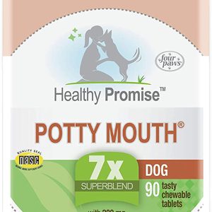 Four Paws Healthy Promise Potty Mouth Tablets for Dogs, 90 Count