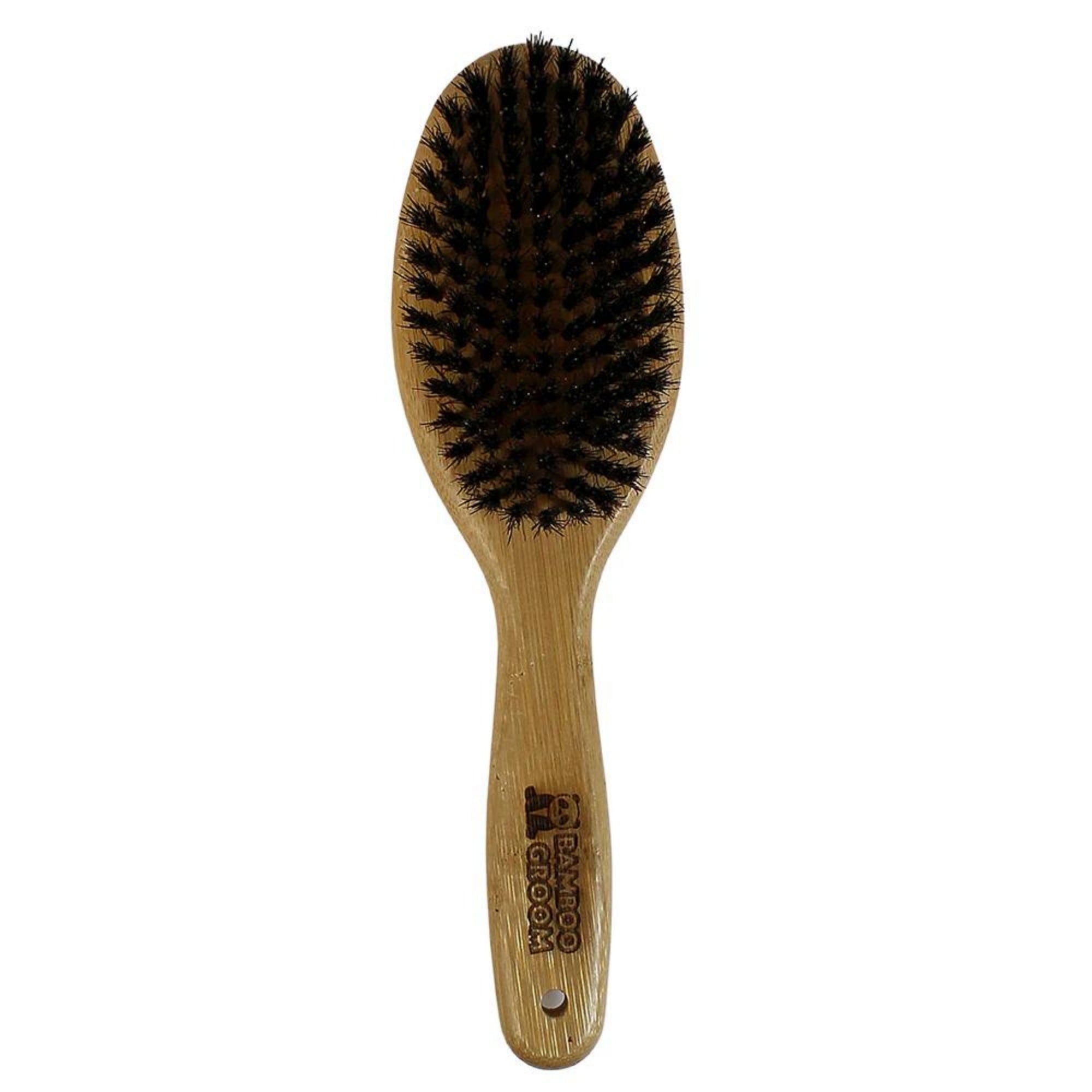 Bamboo Groom Oval Boar Bristle Brush - Image 8