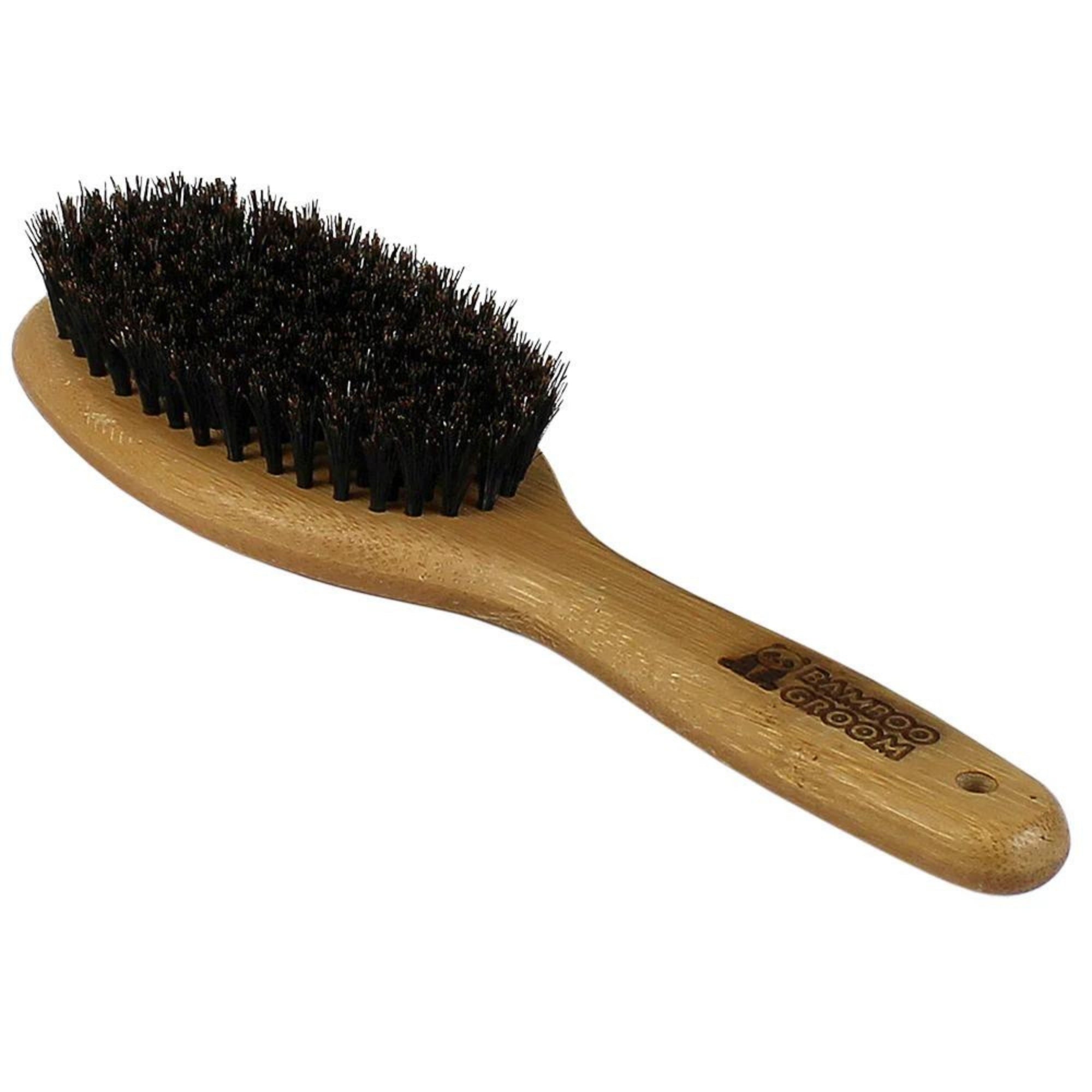 Bamboo Groom Oval Boar Bristle Brush - Image 7