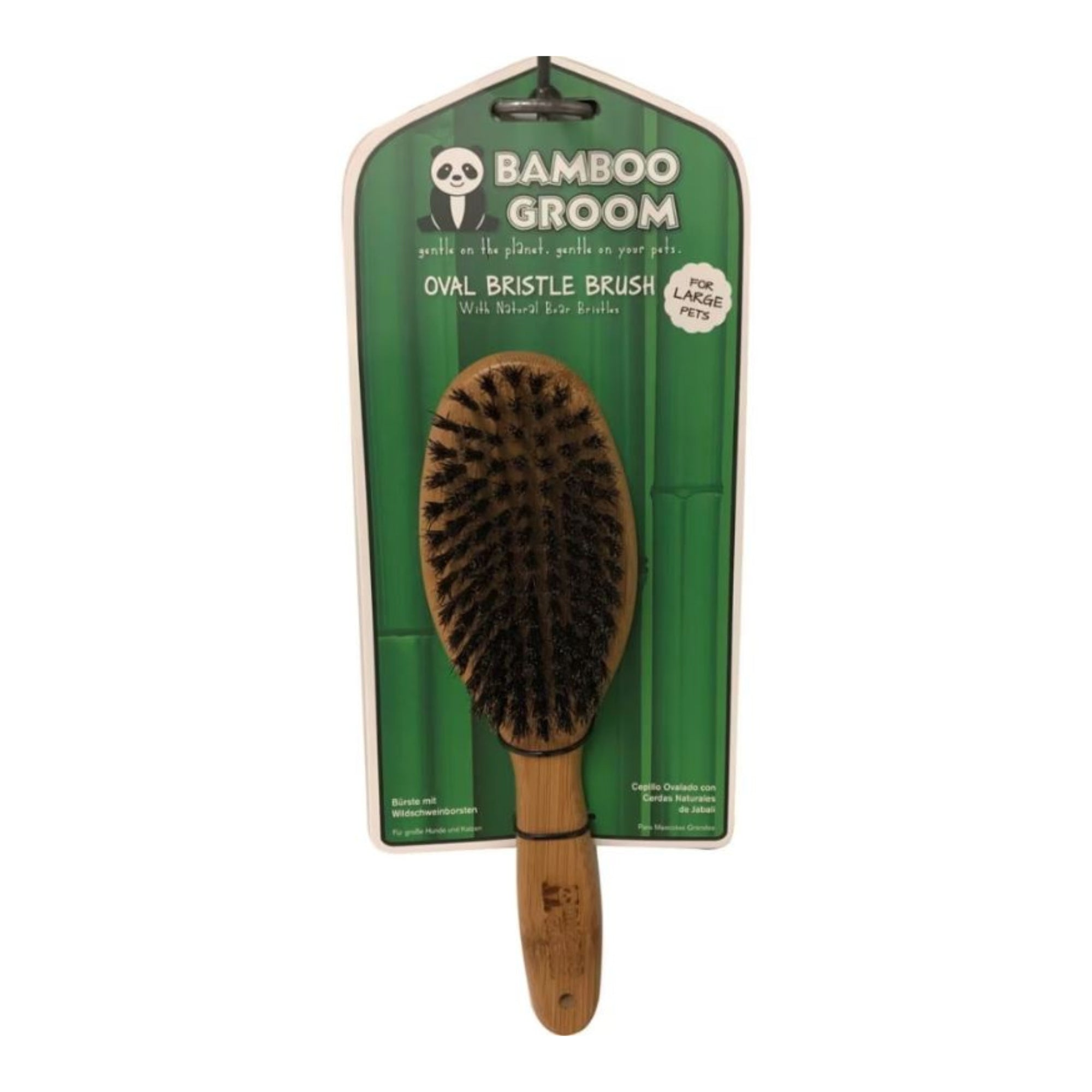 Bamboo Groom Oval Boar Bristle Brush - Image 5
