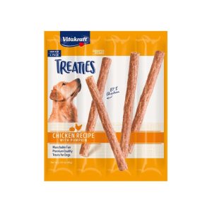 Vitakraft Treaties Smoked Chicken with Pumpkin Dog Treats, 4 Pack