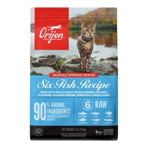 ORIJEN Six Fish Grain-Free Dry Cat Food, Wild-Caught Fish