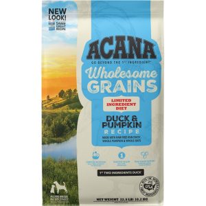 ACANA Wholesome Grains Duck & Pumpkin Recipe Dry Dog Food, 22.5 lb