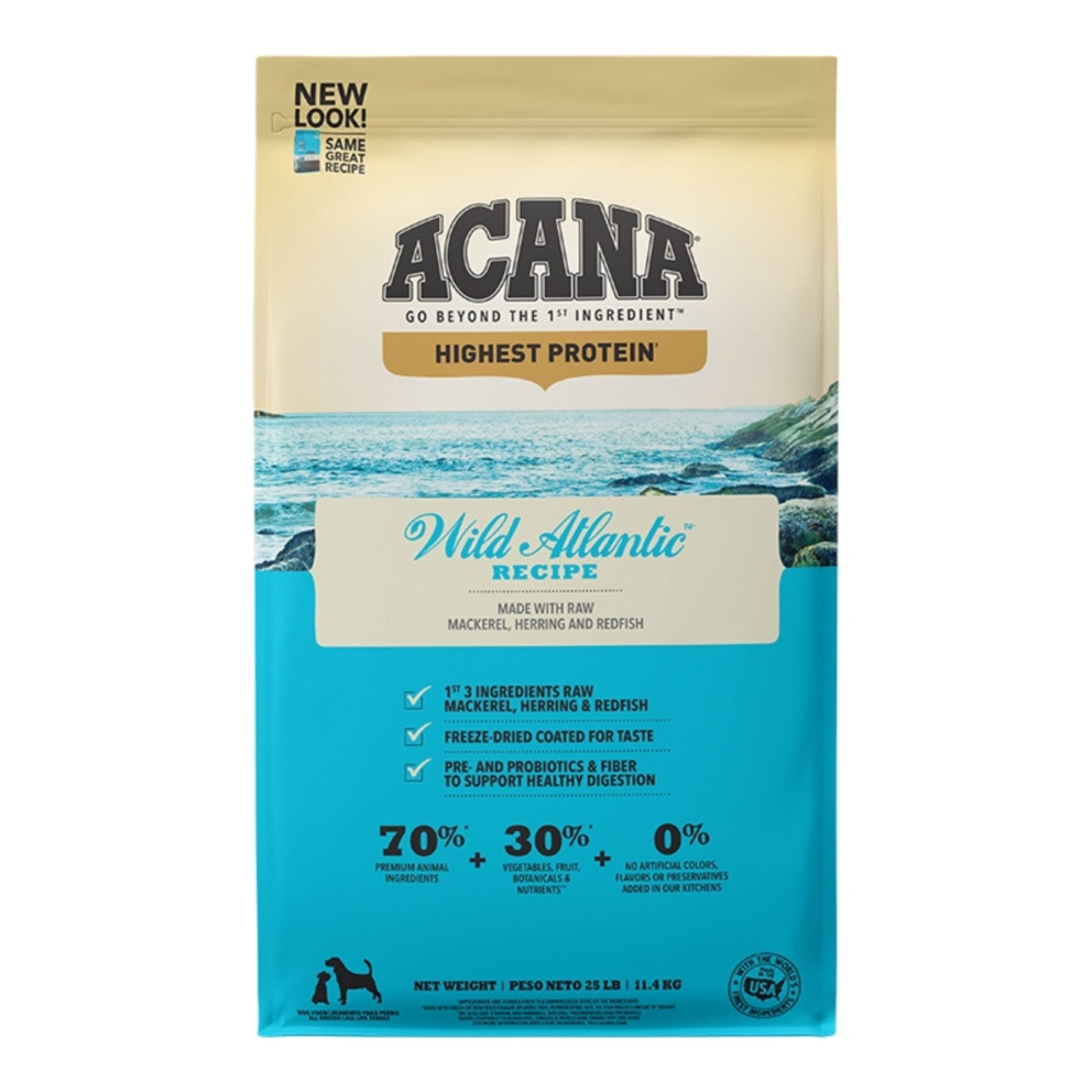 ACANA Highest Protein Wild Atlantic Grain-Free Dry Dog Food, 25 lb