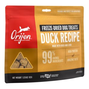 ORIJEN Freeze-Dried Duck Dog Treats, 3.25 oz