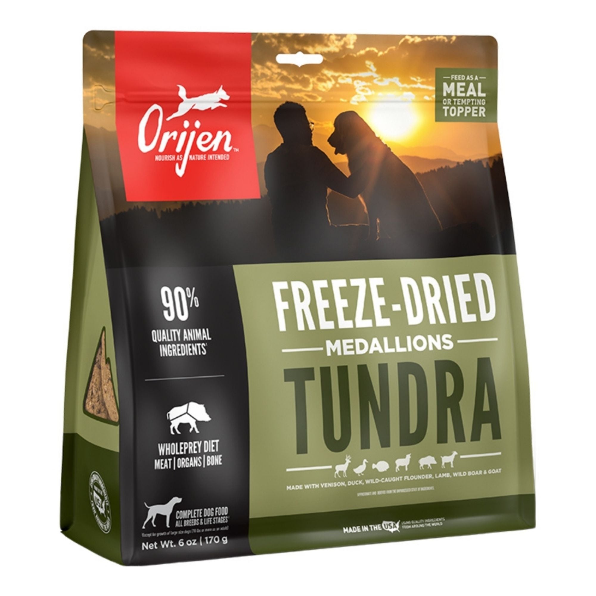 ORIJEN Freeze-Dried Medallions Tundra for Dogs, 6 oz