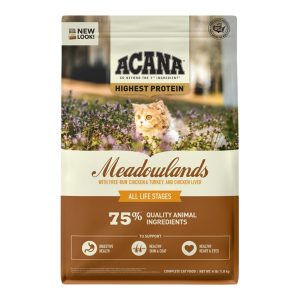 ACANA Meadowlands Grain-Free Dry Cat Food, Chicken, Turkey & Fish
