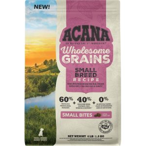 ACANA Wholesome Grains Small Breed Recipe Dry Dog Food, 4 lb