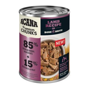ACANA Premium Chunks Lamb Recipe in Bone Broth, 12.8 oz (Case of 12)
