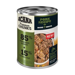ACANA Premium Chunks Pork Recipe in Bone Broth, 12.8 oz (Case of 12)