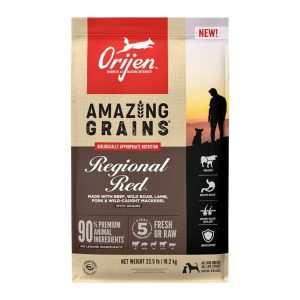 ORIJEN Amazing Grains Regional Red Dry Dog Food, 22.5 lb