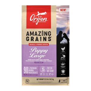 ORIJEN Amazing Grains Puppy Large Breed Dry Dog Food, 22.5 lb