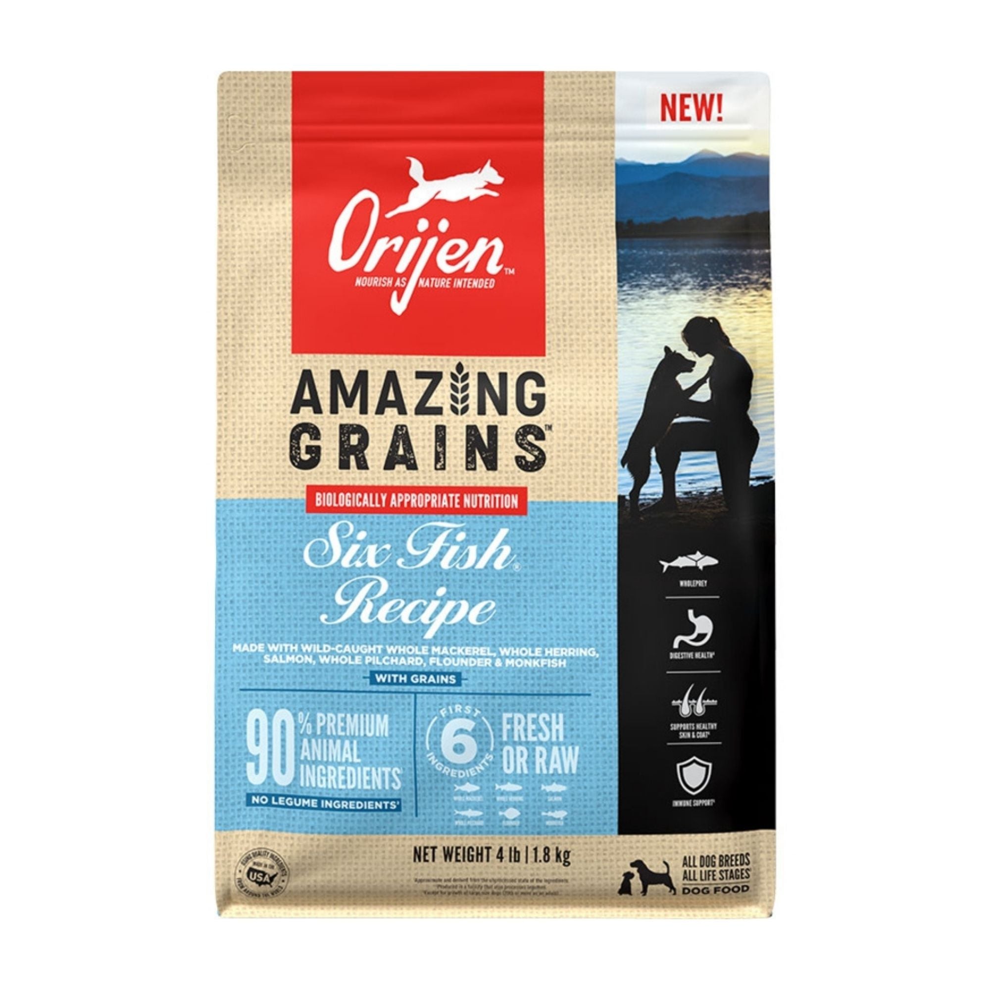 ORIJEN Amazing Grains Six Fish Dry Dog Food