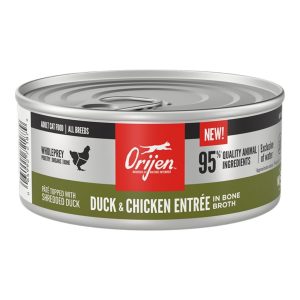 ORIJEN Duck & Chicken Entrée Grain-Free Wet Cat Food, 5.5 oz (Case of 12)