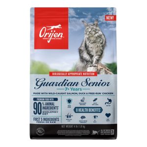 ORIJEN Guardian Senior Grain-Free Dry Cat Food, Salmon, Duck & Chicken, 4 lb