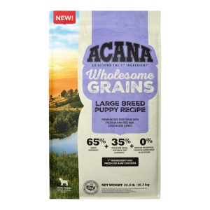 ACANA Wholesome Grains Large Breed Puppy Recipe Dry Dog Food, 22.5 lb