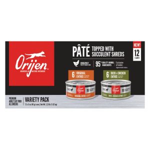 ORIJEN Pâté Variety Pack Grain-Free Wet Cat Food, 3 oz (Case of 12)