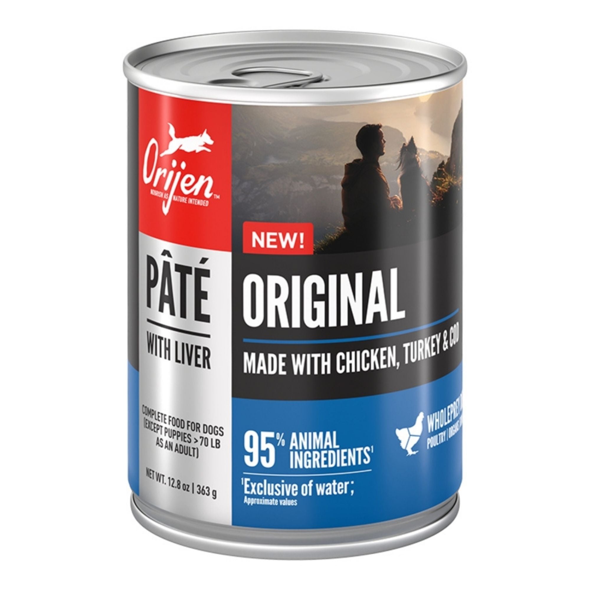ORIJEN Grain-Free Original Pâté Wet Dog Food, 12.8 oz (Case of 12)