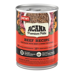 ACANA Premium Pâté Beef Recipe in Bone Broth, 12.8 oz (Case of 12)
