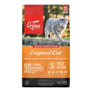 ORIJEN Original Grain-Free Dry Cat Food, Chicken, Turkey & Fish, 7 lb