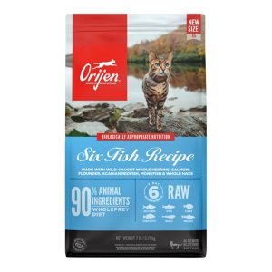 ORIJEN Six Fish Grain-Free Dry Cat Food, 7 lb