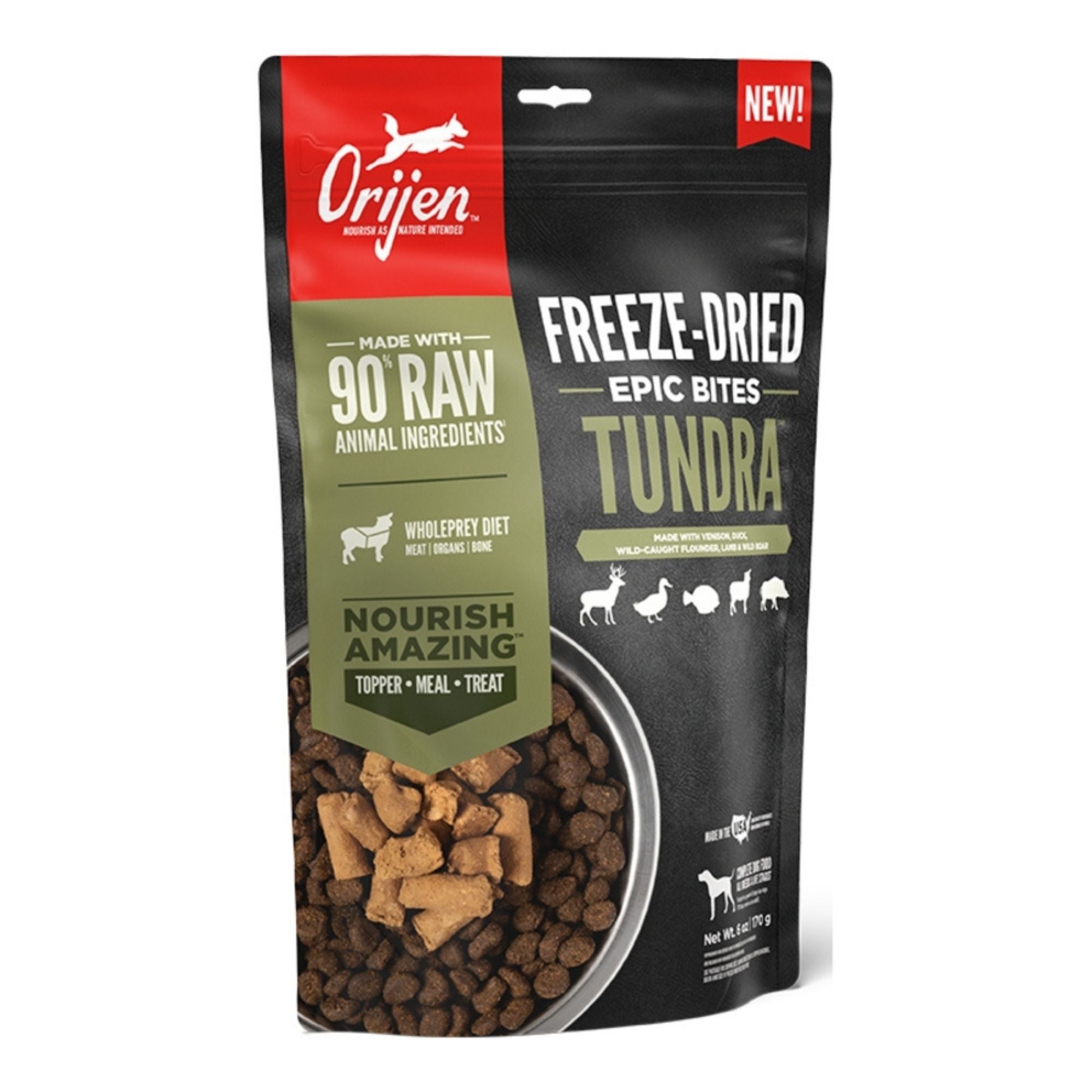 ORIJEN Freeze-Dried Epic Bites Tundra for Dogs, 6 oz