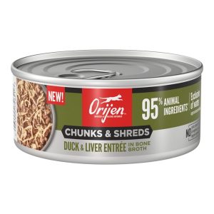 ORIJEN Duck & Liver Chunks Grain-Free Wet Cat Food, 5.5 oz (Case of 12)