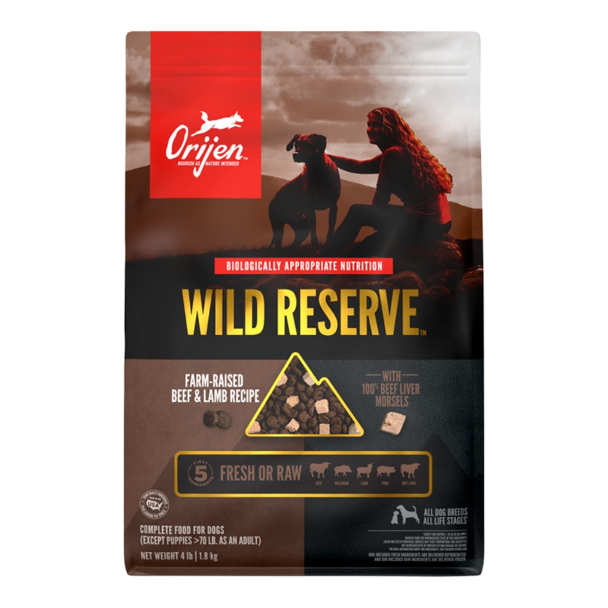 ORIJEN Wild Reserve Grain-Free Farm-Raised Beef & Lamb Recipe Dry Dog Food