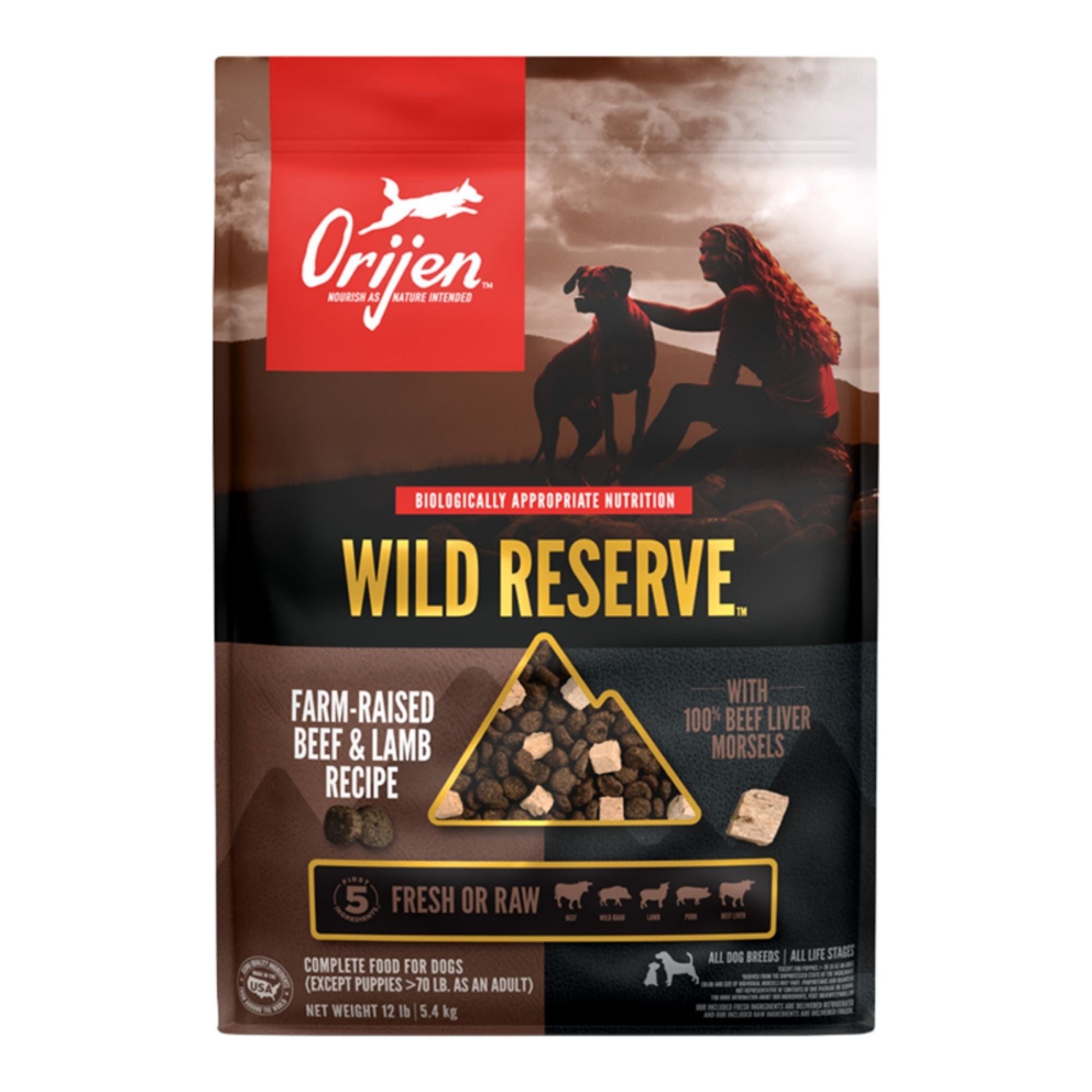 ORIJEN Wild Reserve Grain-Free Farm-Raised Beef & Lamb Recipe Dry Dog Food - Image 2