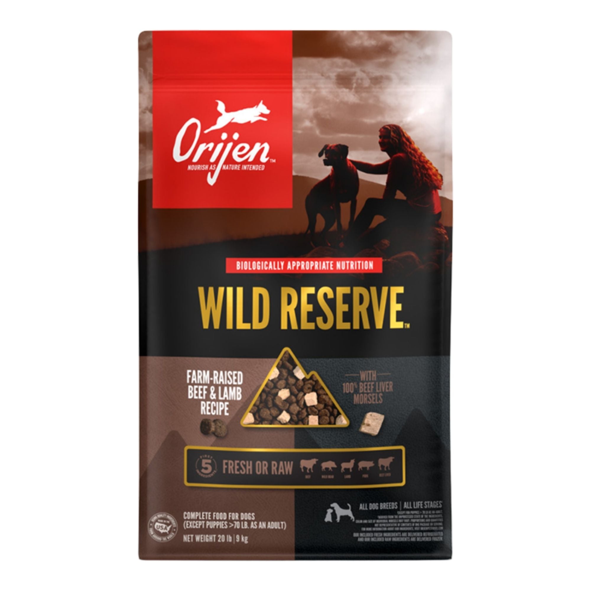 ORIJEN Wild Reserve Grain-Free Farm-Raised Beef & Lamb Recipe Dry Dog Food - Image 3