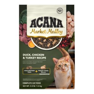 ACANA Market Medley Grain-Free Cat Food, Poultry with Freeze-Dried Duck Morsels