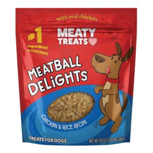 Meaty Treats Meatball Delights Chicken & Rice Dog Treats