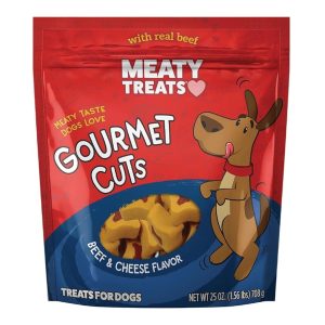 Meaty Treats Gourmet Cuts Beef & Cheese Dog Treats, 25 oz