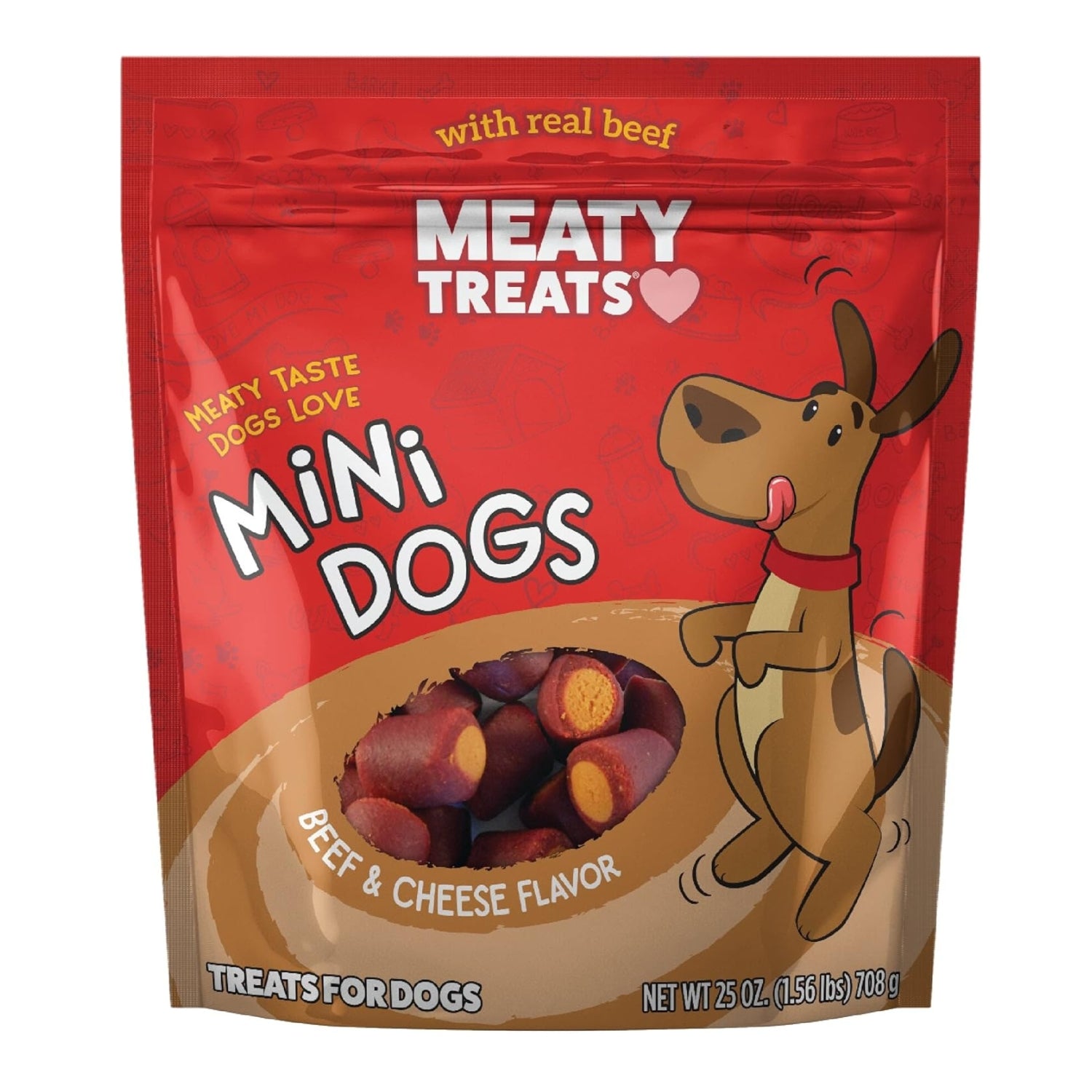 Meaty Treats Flavor Wraps Beef & Cheese Dog Treats, 25 oz