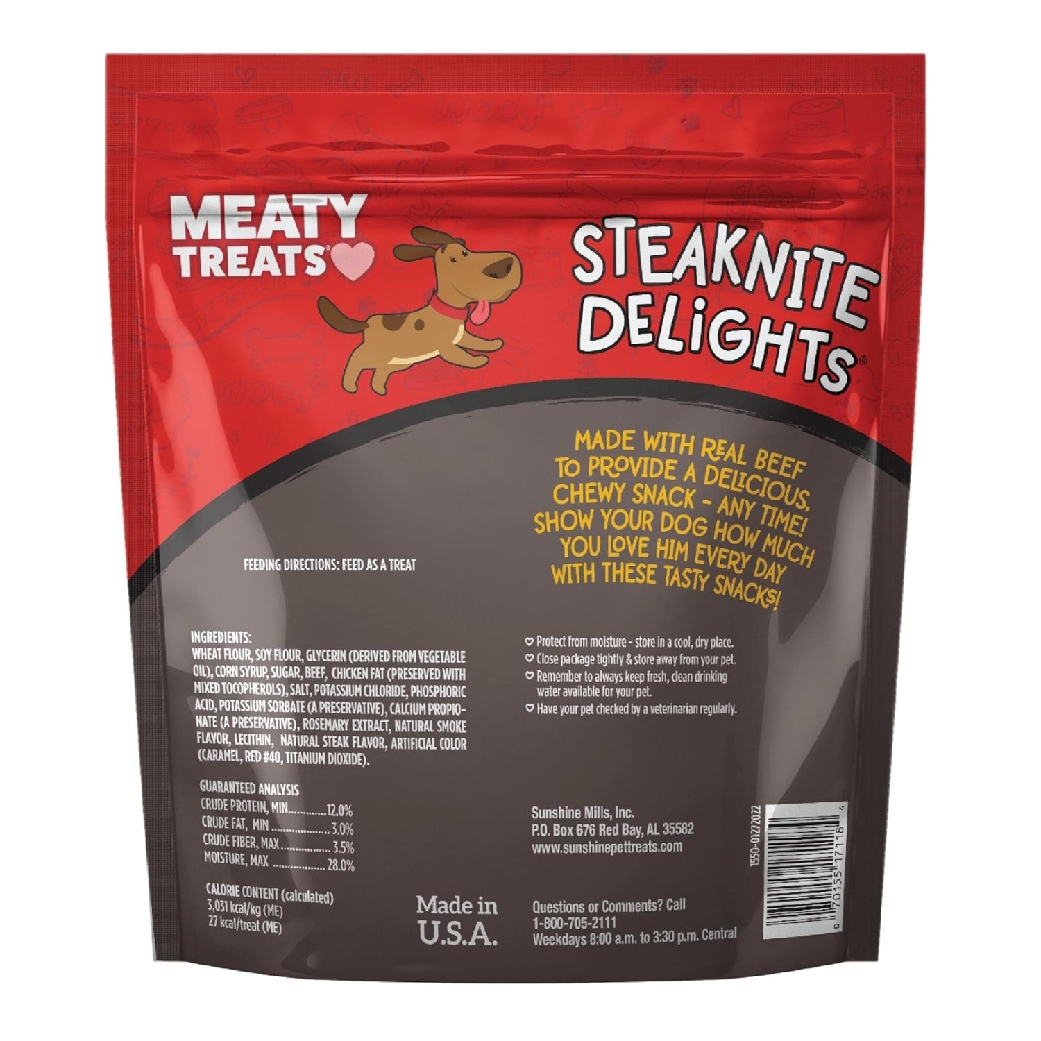 Meaty Treats Steaknite Delights Beef Dog Treats, 25 oz - Image 2