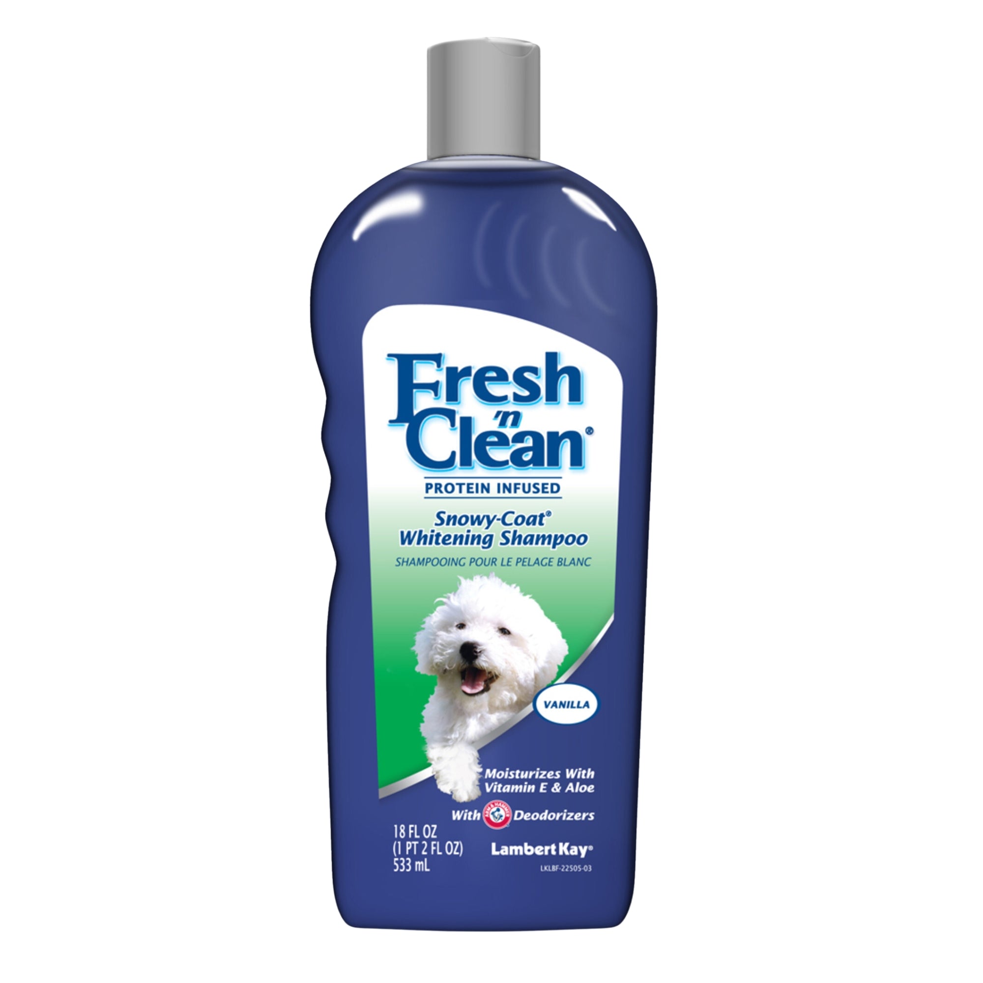Fresh 'n Clean Protein Infused Snowy Coat Whitening Shampoo 18oz