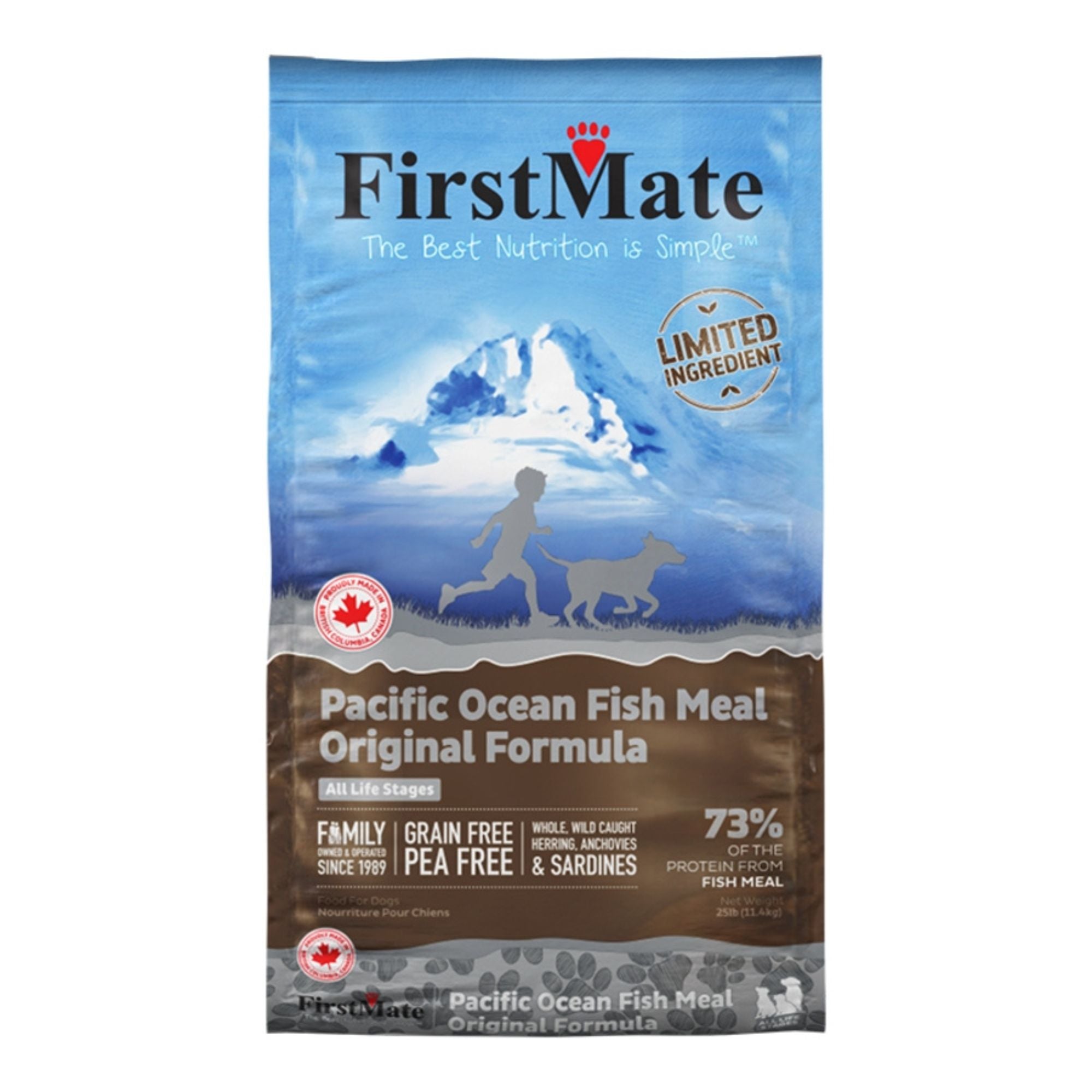 FirstMate Limited Ingredient Pacific Ocean Fish Original Dog Food, 25 lb
