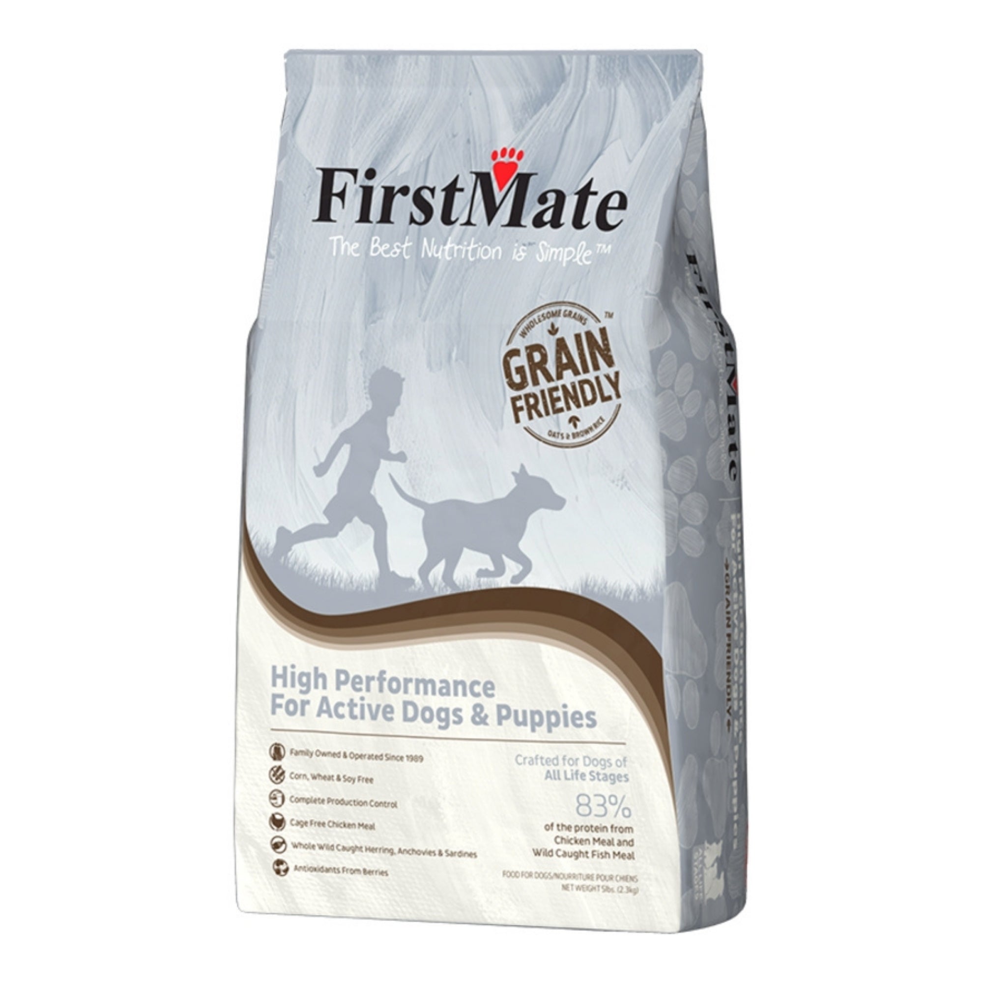 FirstMate Grain Friendly High Performance Dry Dog Food for Active Dogs & Puppies