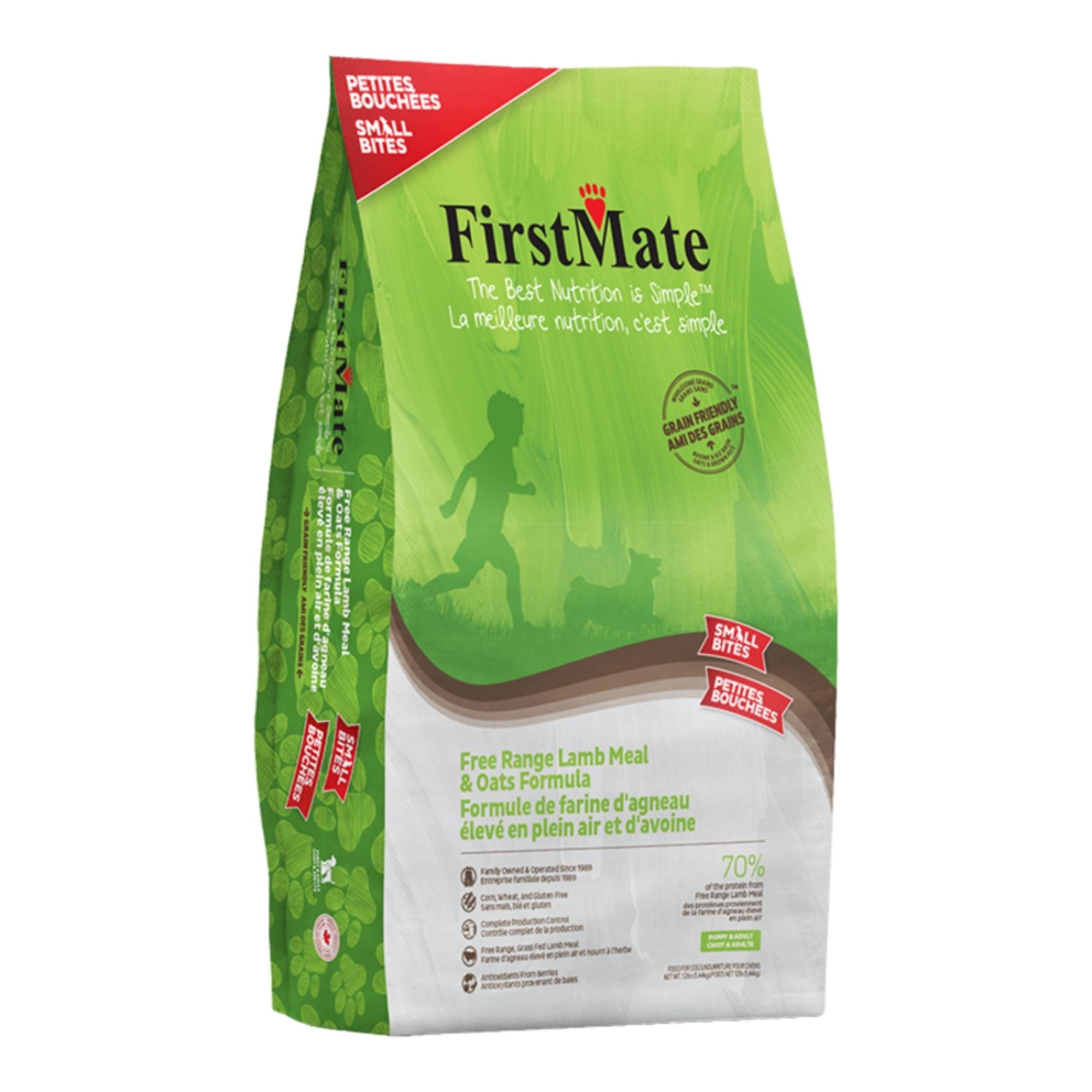 FirstMate Grain Friendly Small Bites Free-Range Lamb & Oats Dry Dog Food - Image 2